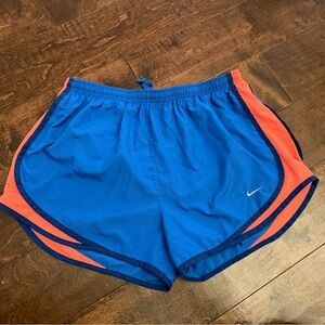 Nike Women's Athletic Shorts in Blue and Orange